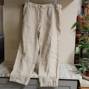 Calvin Klein Tan Linen Pants Size Large